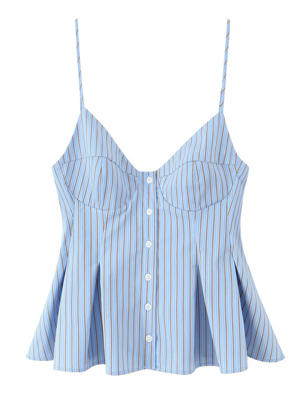 Fashionable spaghetti strap top-chiquechics