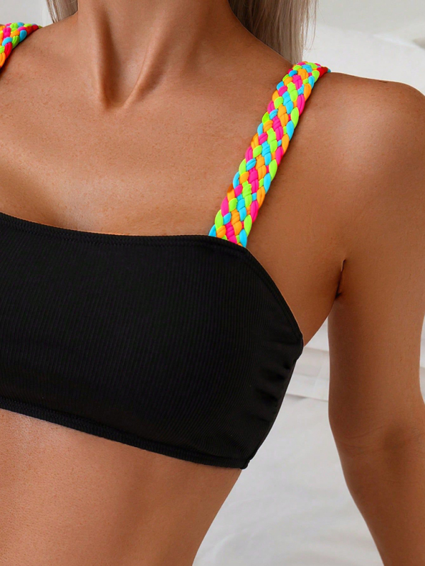 Multicolor mixed style braided bikini-chiquechics