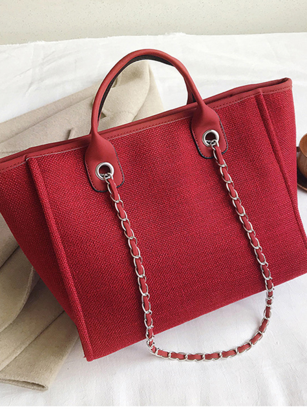 Bucket women's bag large capacity portable single shoulder diagonal chain tote bag-chiquechics