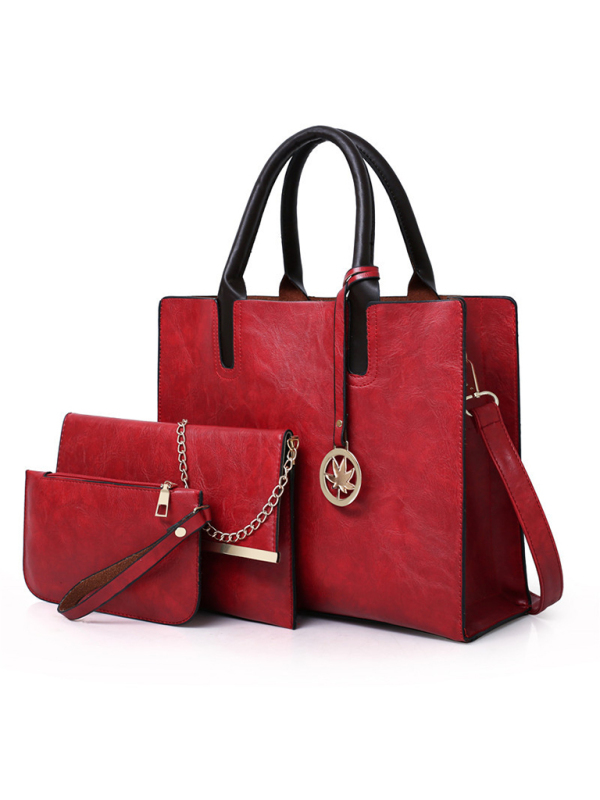 New mother-in-law bag PU women's bag large bag multi-piece set shoulder bag-chiquechics