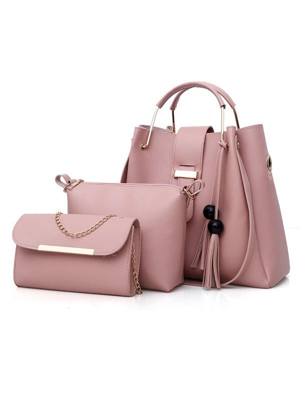 Handbag Fashion One Shoulder Bucket Ladies Luggage Bag Three-Piece Set-chiquechics