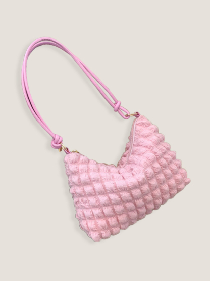 New soft square underarm bag simple solid color handbag-chiquechics