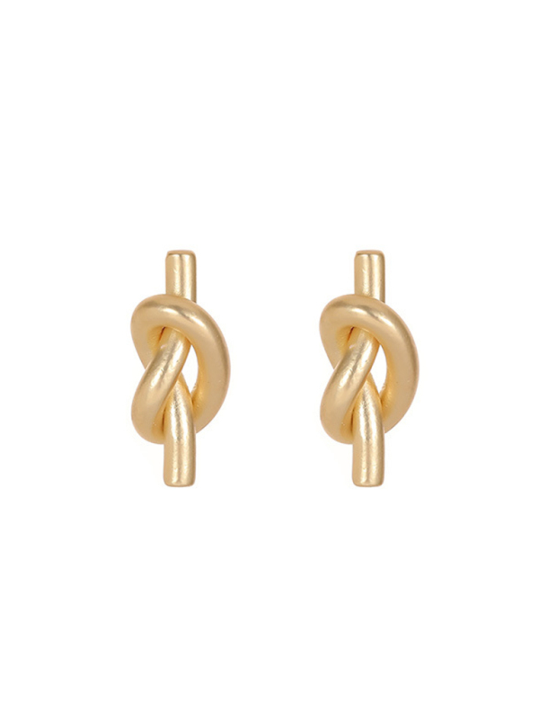 Knotted simple ins versatile retro earrings-chiquechics