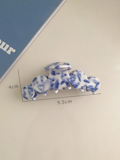 New vintage blue and white blue and white porcelain pattern hairpin-chiquechics