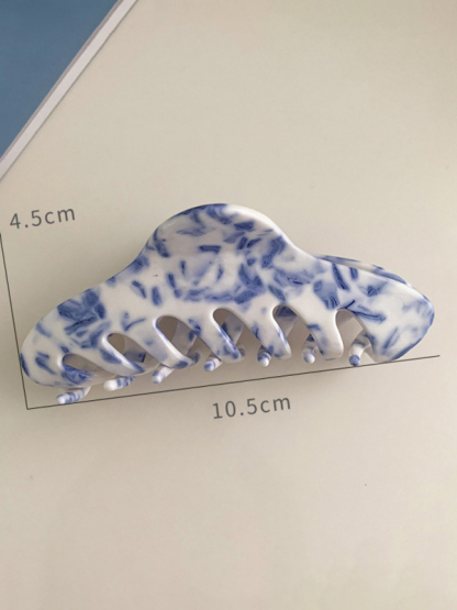 New vintage blue and white blue and white porcelain pattern hairpin-chiquechics