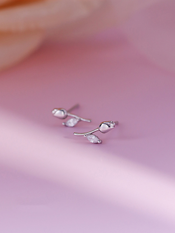 New flower earrings, personalized and elegant tulip earrings-chiquechics