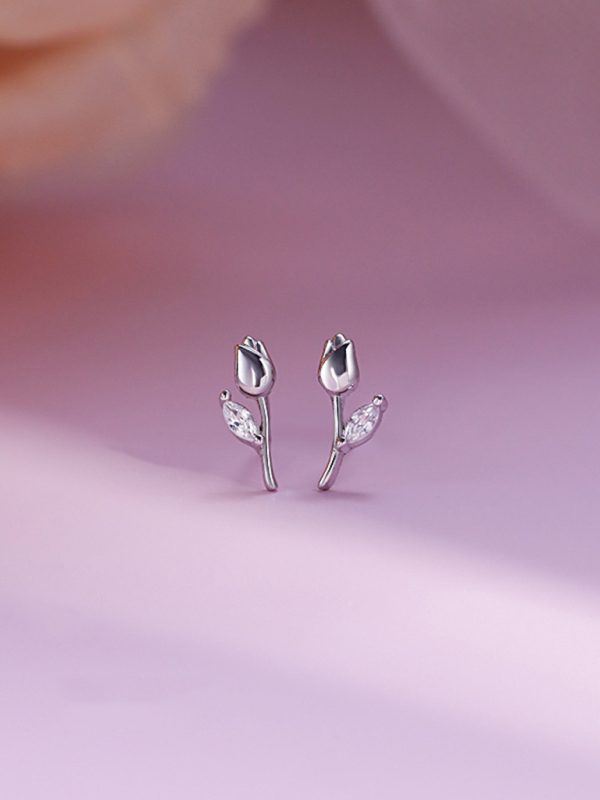 New flower earrings, personalized and elegant tulip earrings-chiquechics