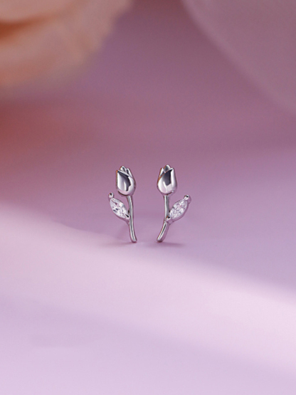 New flower earrings, personalized and elegant tulip earrings-chiquechics