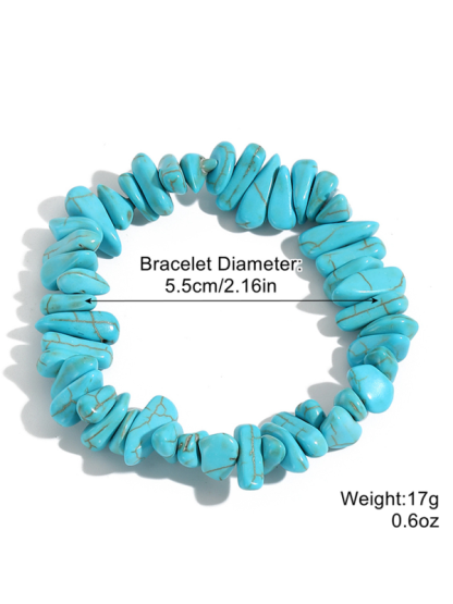 Bohemian Colorful Gravel Bracelet Natural Stone Bracelet-chiquechics