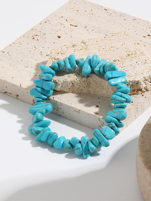 Bohemian Colorful Gravel Bracelet Natural Stone Bracelet-chiquechics