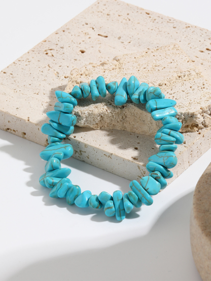 Bohemian Colorful Gravel Bracelet Natural Stone Bracelet-chiquechics