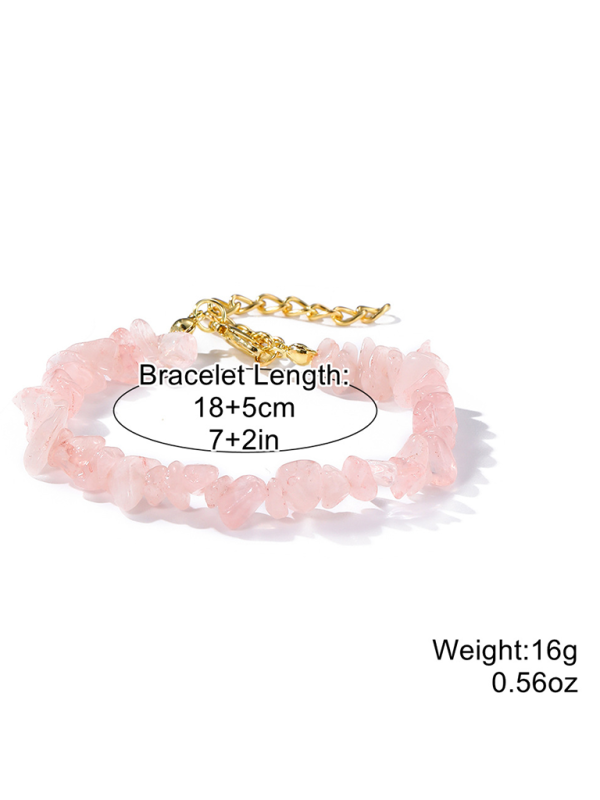 Bohemian Colorful Gravel Bracelet Natural Stone Bracelet-chiquechics