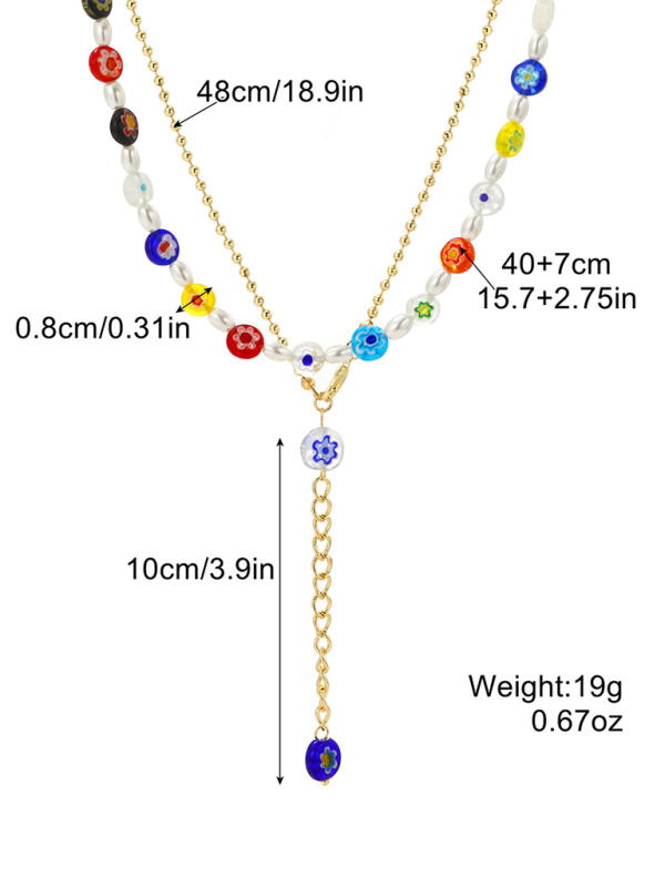 Five-pointed star stacked zircon metal necklace multi-layer necklace new style-chiquechics