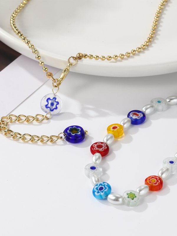 Five-pointed star stacked zircon metal necklace multi-layer necklace new style-chiquechics
