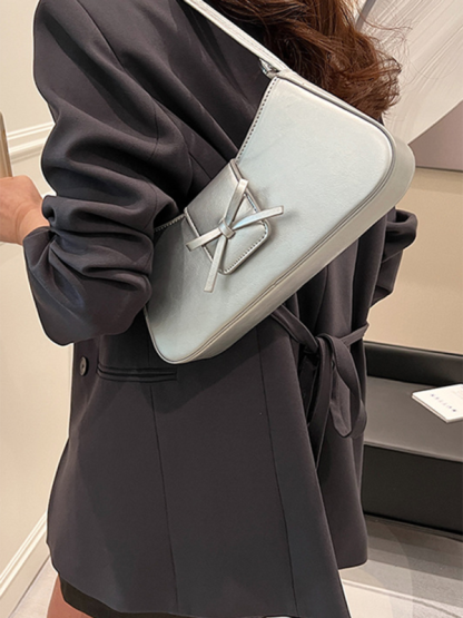 Bowknot underarm shoulder bag small square handbag