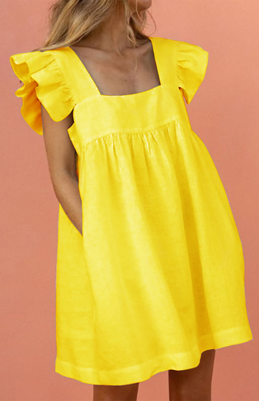 Casual Loose Solid Color Vest Skirt-chiquechics