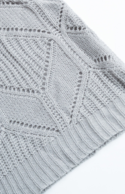 Ladies Fashion Thin Twist Sweater Cardigan-chiquechics