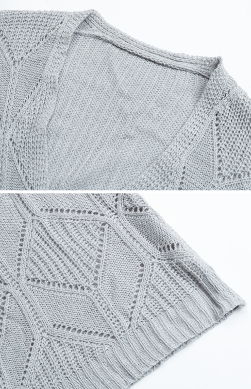 Ladies Fashion Thin Twist Sweater Cardigan-chiquechics