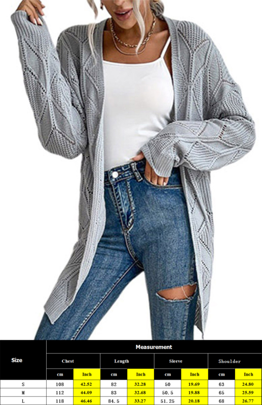 Ladies Fashion Thin Twist Sweater Cardigan-chiquechics