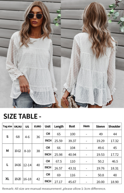Ladies Casual Round Neck Casual Jacquard Top-chiquechics