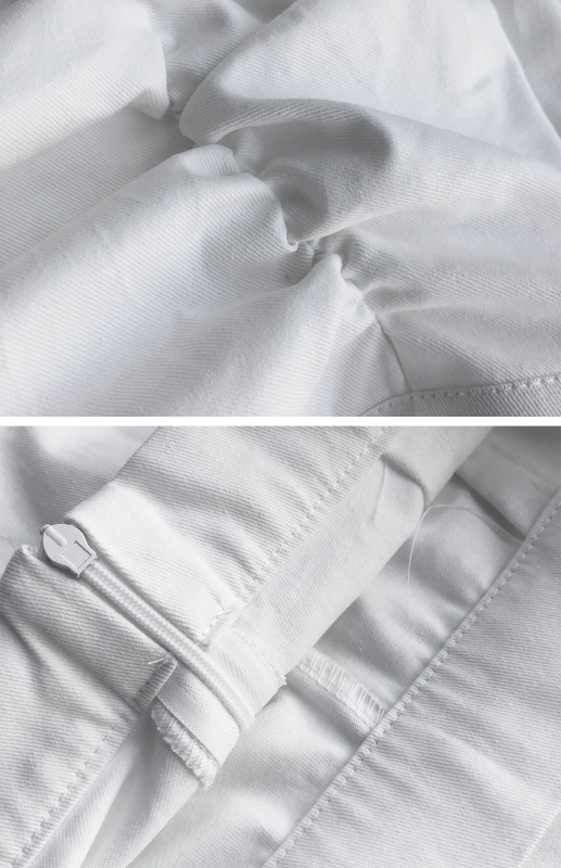 Pleated Ruffle High-Waisted Hip Fishtail Half-Body Skirt-chiquechics