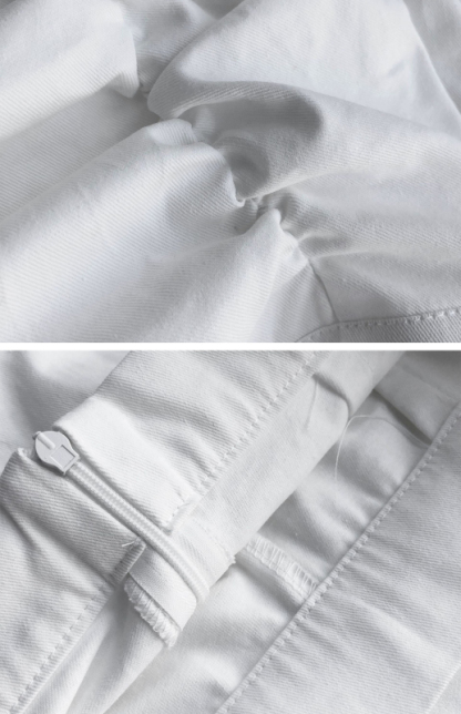 Pleated Ruffle High-Waisted Hip Fishtail Half-Body Skirt-chiquechics