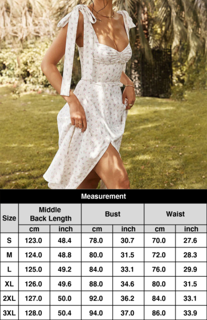 Sling Sexy Floral Slit Lace-up Dress-chiquechics