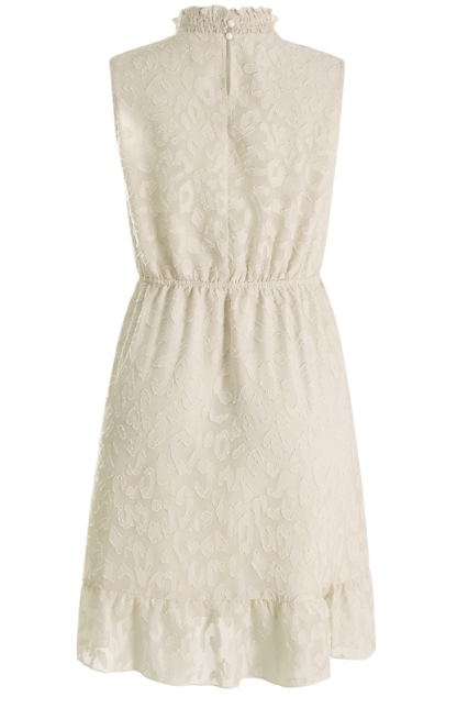 Ladies Spring Summer Fashion Chiffon Lace Jacquard Dress-chiquechics