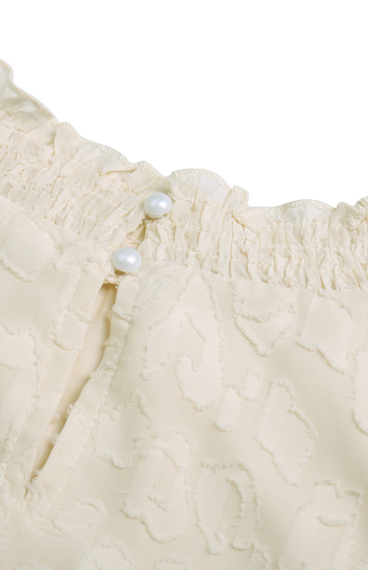 Ladies Spring Summer Fashion Chiffon Lace Jacquard Dress-chiquechics