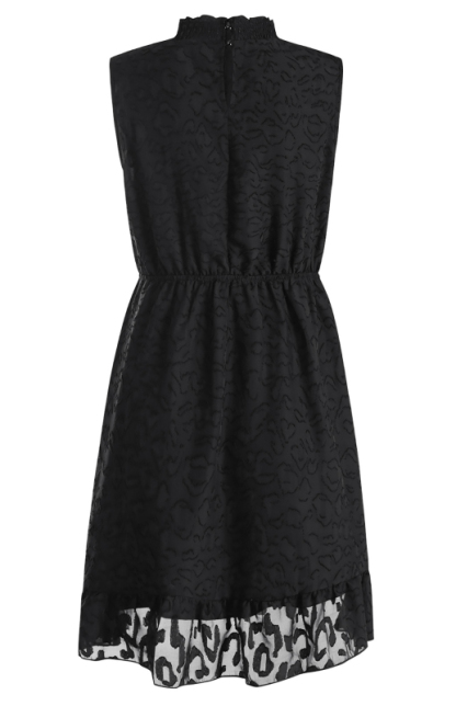 Ladies Spring Summer Fashion Chiffon Lace Jacquard Dress-chiquechics