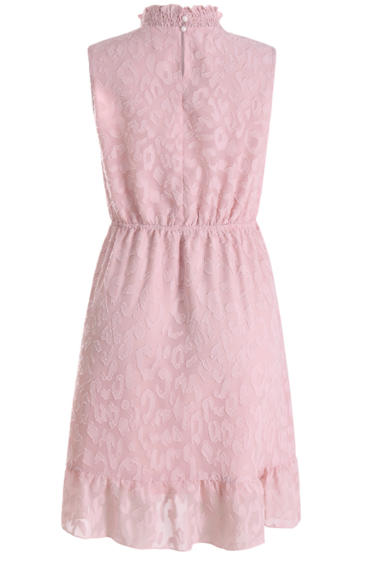 Ladies Spring Summer Fashion Chiffon Lace Jacquard Dress-chiquechics