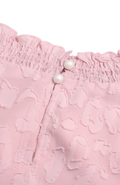 Ladies Spring Summer Fashion Chiffon Lace Jacquard Dress-chiquechics