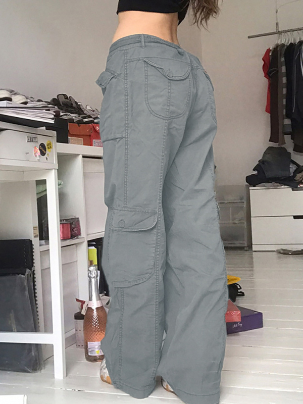 Women's Casual Vintage Workwear Wide Leg Loose Straight Jeans-chiquechics