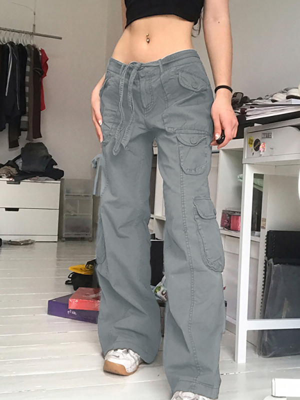 Women's Casual Vintage Workwear Wide Leg Loose Straight Jeans-chiquechics