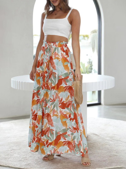 Leisure style spring-summer woven knit pants with slant pockets-chiquechics