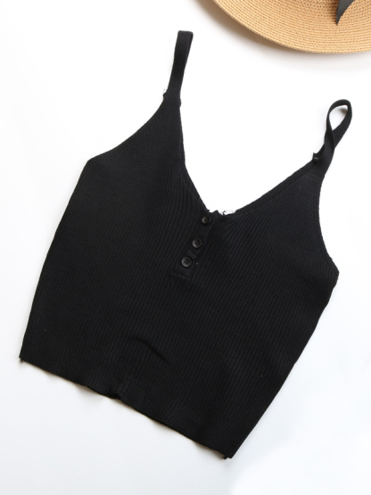 Cropped Sexy Crop Top Solid Color Camisole Babes-chiquechics