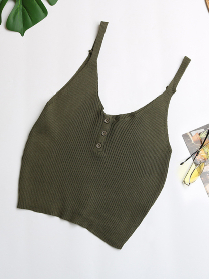 Cropped Sexy Crop Top Solid Color Camisole Babes-chiquechics