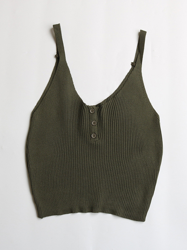 Cropped Sexy Crop Top Solid Color Camisole Babes-chiquechics