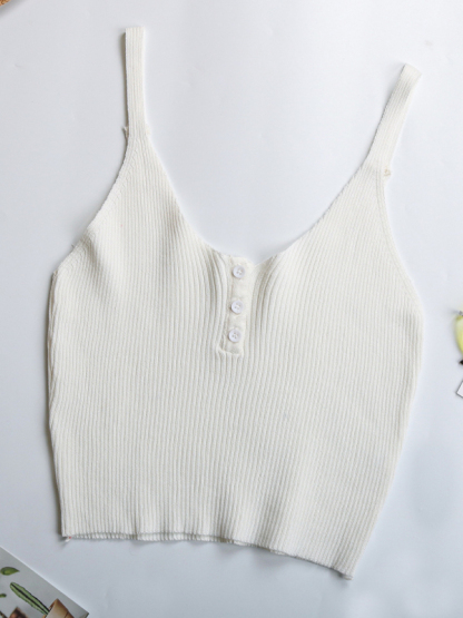 Cropped Sexy Crop Top Solid Color Camisole Babes-chiquechics