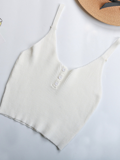 Cropped Sexy Crop Top Solid Color Camisole Babes-chiquechics