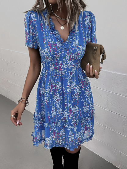 Casual all-match spring and summer sexy short dress-chiquechics