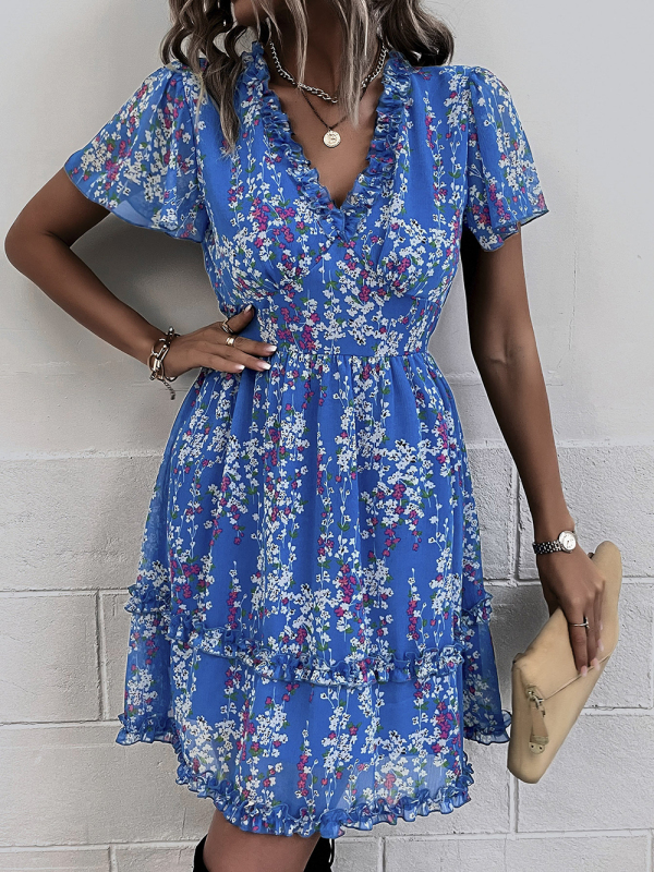 Casual all-match spring and summer sexy short dress-chiquechics
