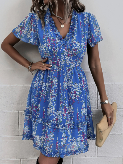 Casual all-match spring and summer sexy short dress-chiquechics