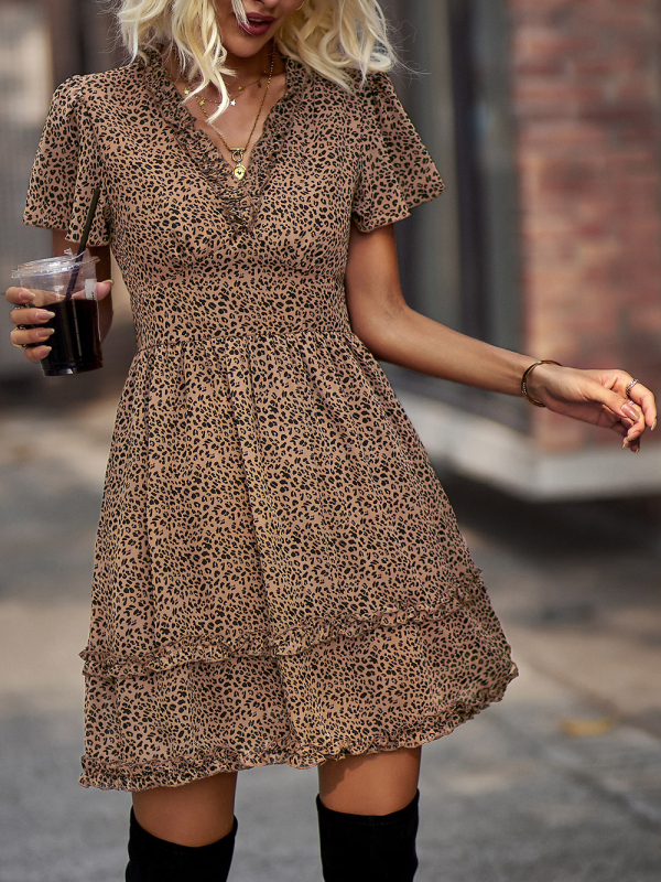 Casual all-match spring and summer sexy short dress-chiquechics