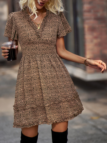 Casual all-match spring and summer sexy short dress-chiquechics