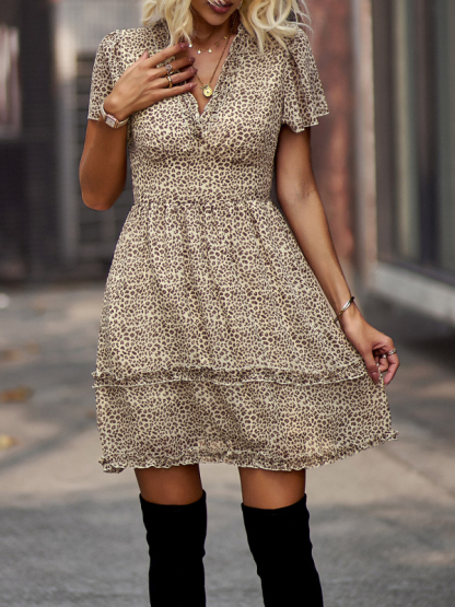 Casual all-match spring and summer sexy short dress-chiquechics