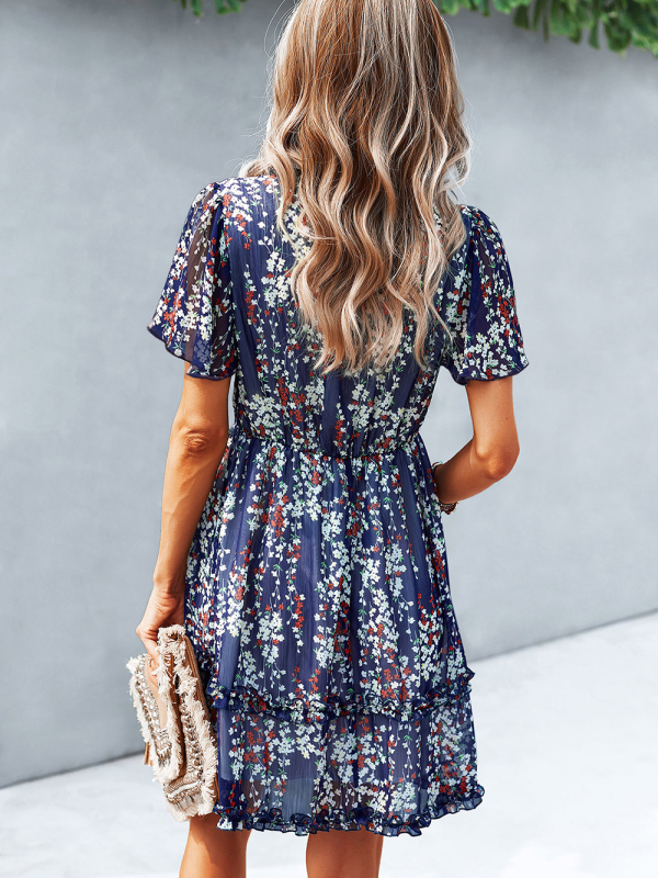 Casual all-match spring and summer sexy short dress-chiquechics