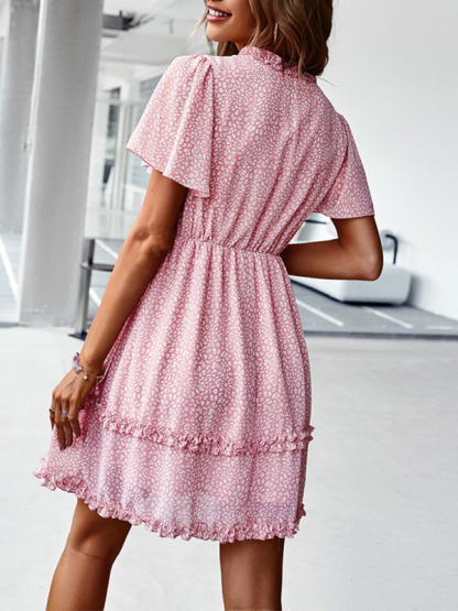 Casual all-match spring and summer sexy short dress-chiquechics
