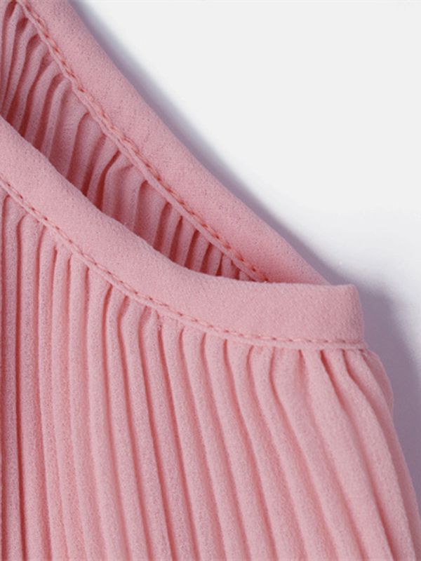 Women's New Chiffon Pleated Pearl Camisole Top-chiquechics