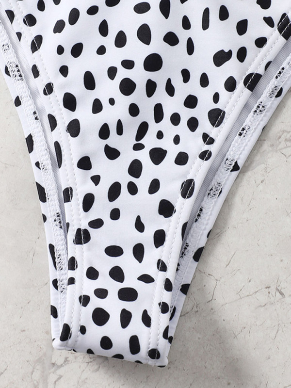 SwimwearNew swimwear long-sleeved mesh jacket ladies three-piece swimsuit leopard print sexy bikini-chiquechics